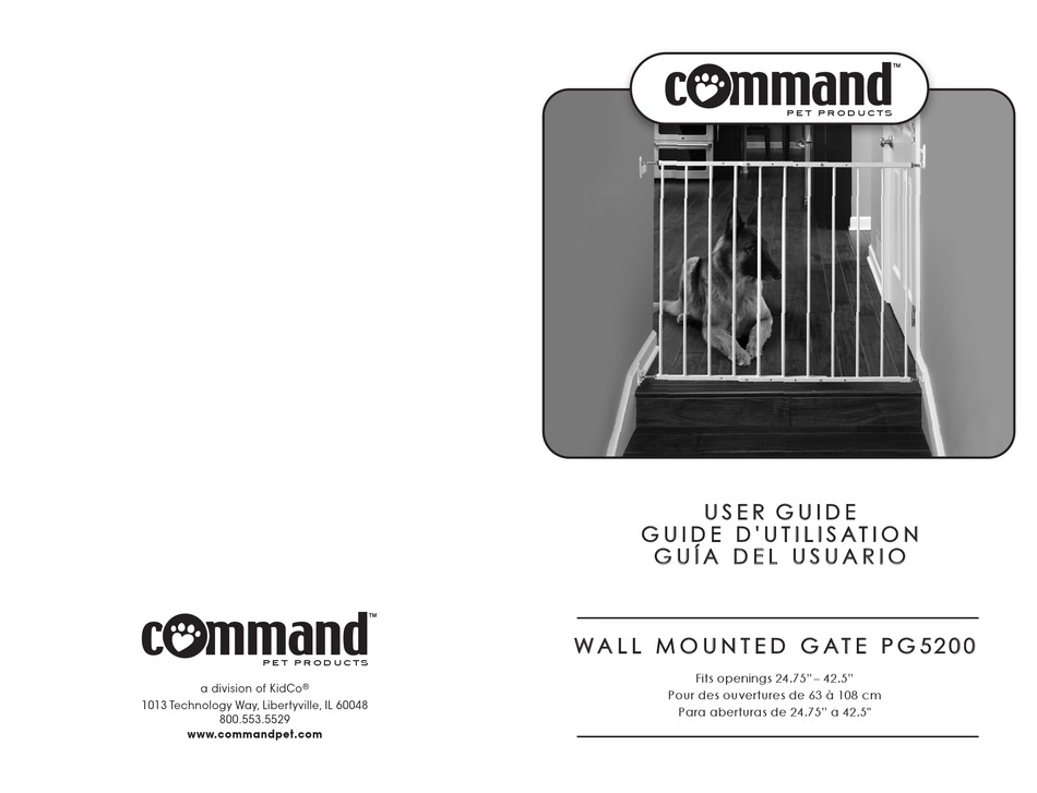 command pet wall mounted gate