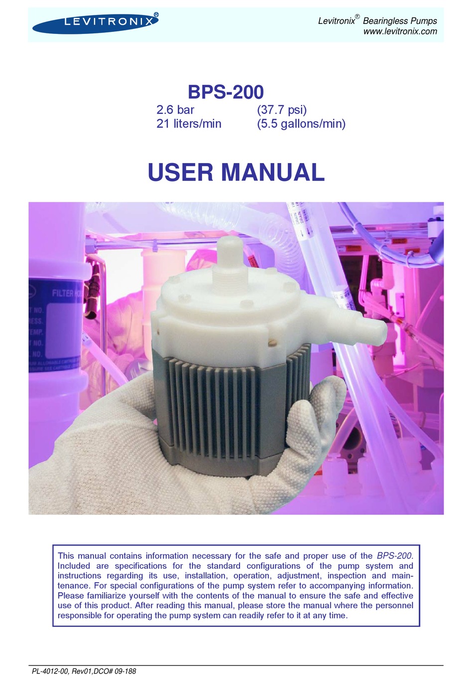 LEVITRONIX BPS-200 USER MANUAL Pdf Download | ManualsLib