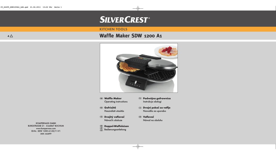1200 Manual Instructions Wafle Silvercrest SDW [Page ManualsLib Ciasto Operating 16] A1 Migdałami | Z - Przepisy; Bazowe;