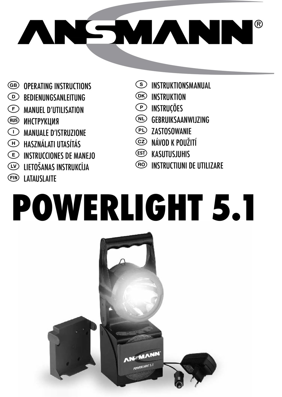 Ansmann mano faros-powerlight 5.1 Org gente trabajo con Integr batería. 