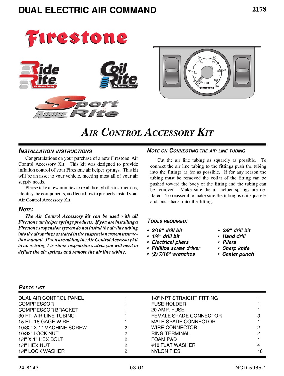 FIRESTONE 2178 MANUAL Pdf Download ManualsLib