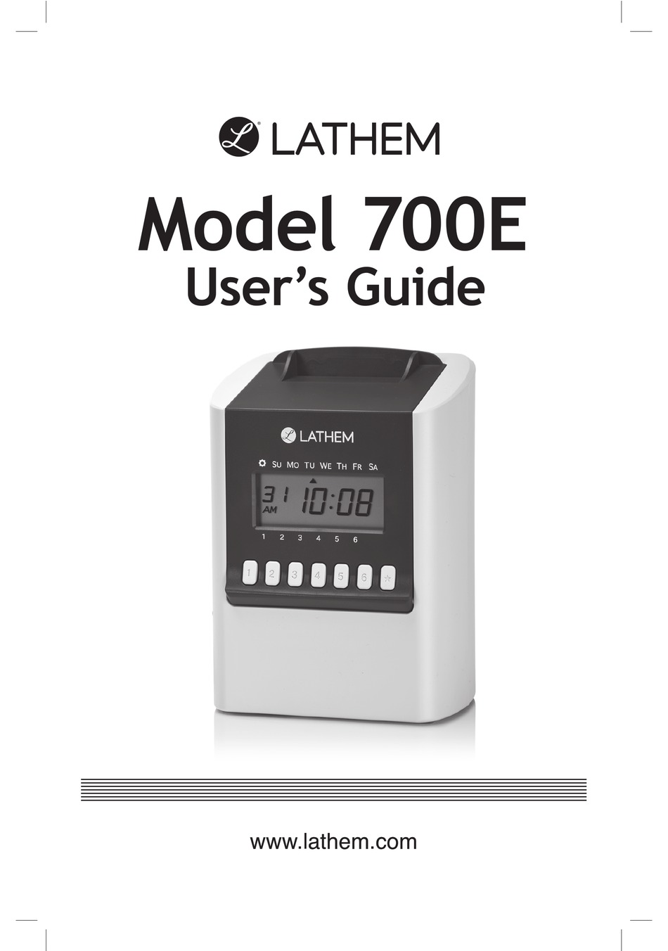 LATHEM 700E USER MANUAL Pdf Download | ManualsLib