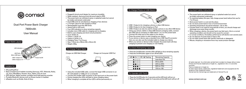 COMSOL R78DP USER MANUAL Pdf Download | ManualsLib