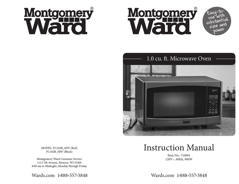 Montgomery Ward 1.1 Cu. Ft. Microwave Oven