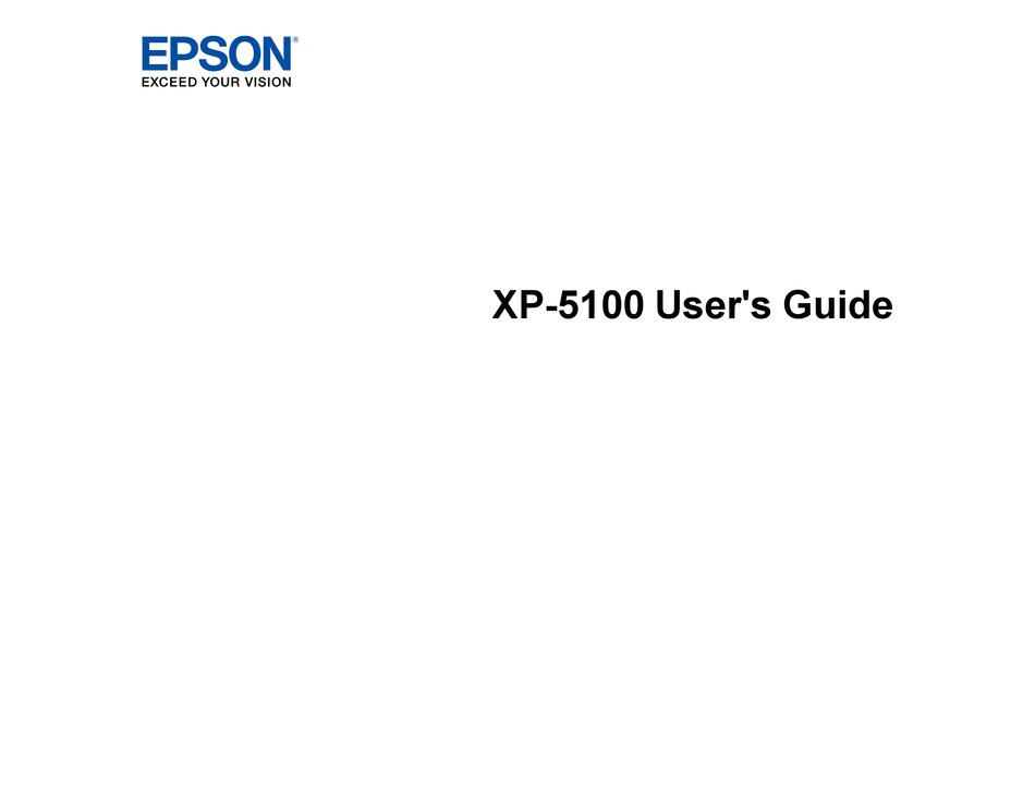 Epson Xp 5100 User Manual Pdf Download Manualslib