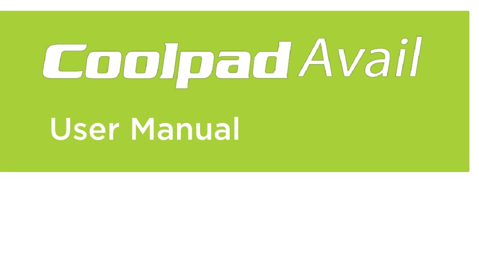 COOLPAD AVAIL USER MANUAL Pdf Download | ManualsLib