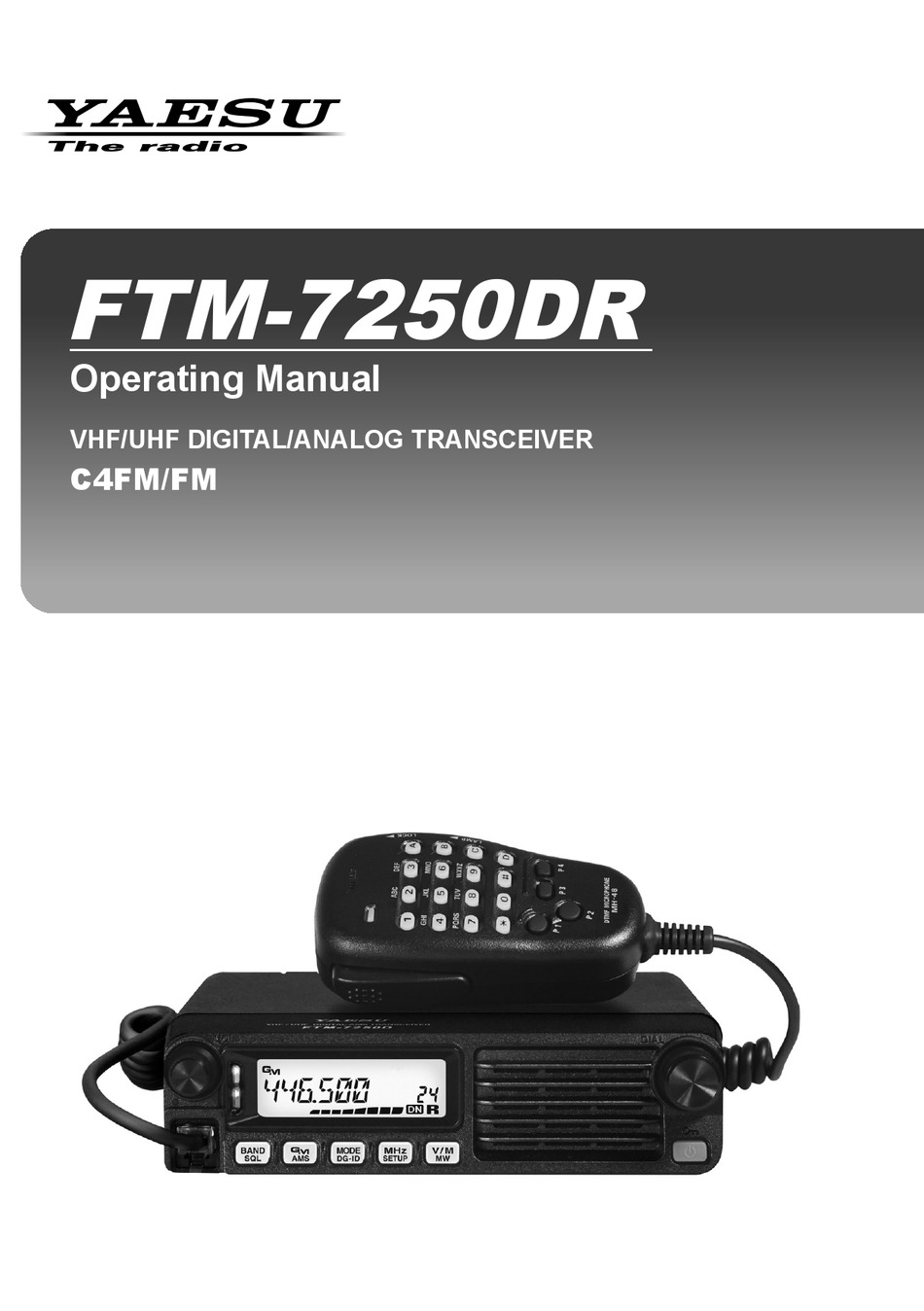YAESU FTM7250DR OPERATING MANUAL Pdf Download ManualsLib