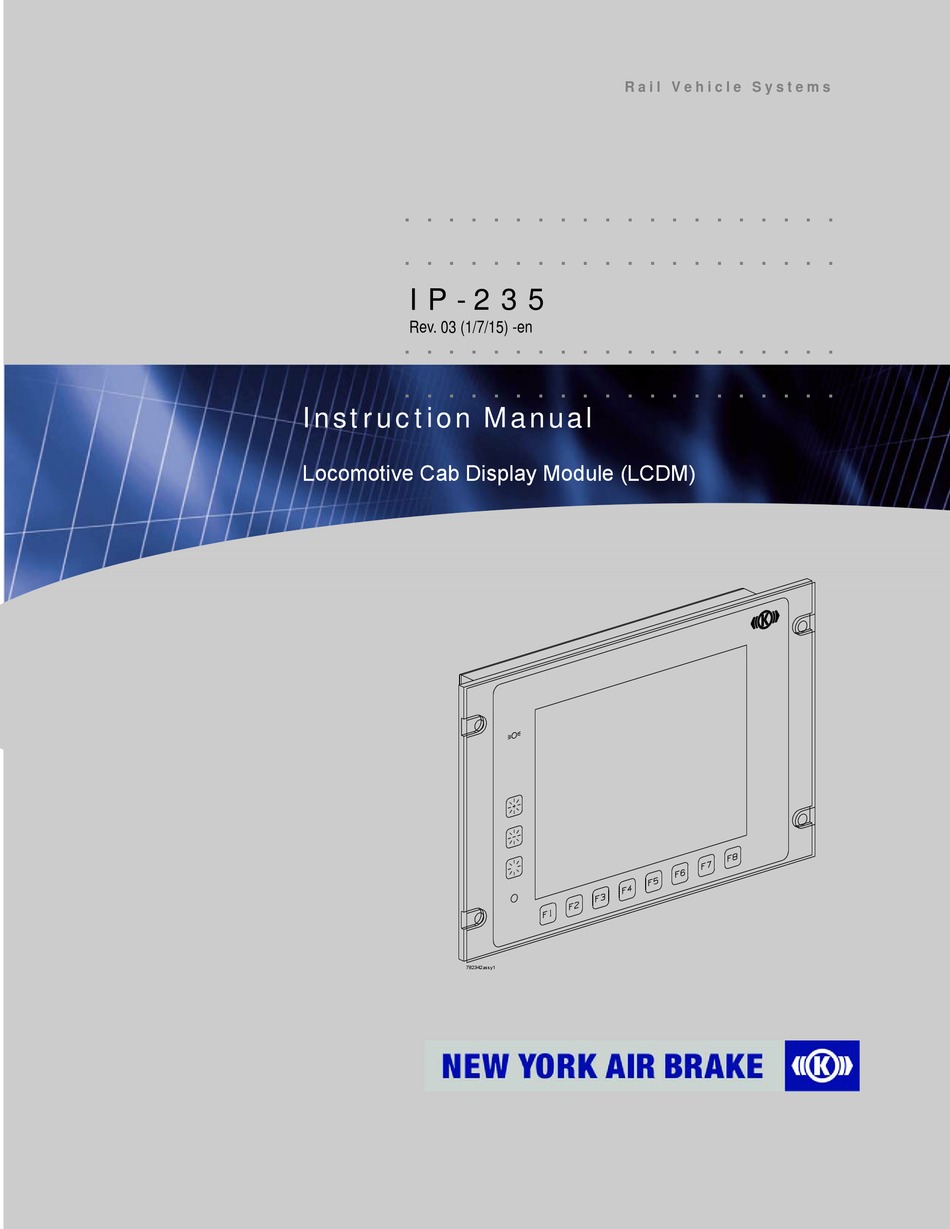 NEW YORK AIR BRAKE IP235 INSTRUCTION MANUAL Pdf Download ManualsLib