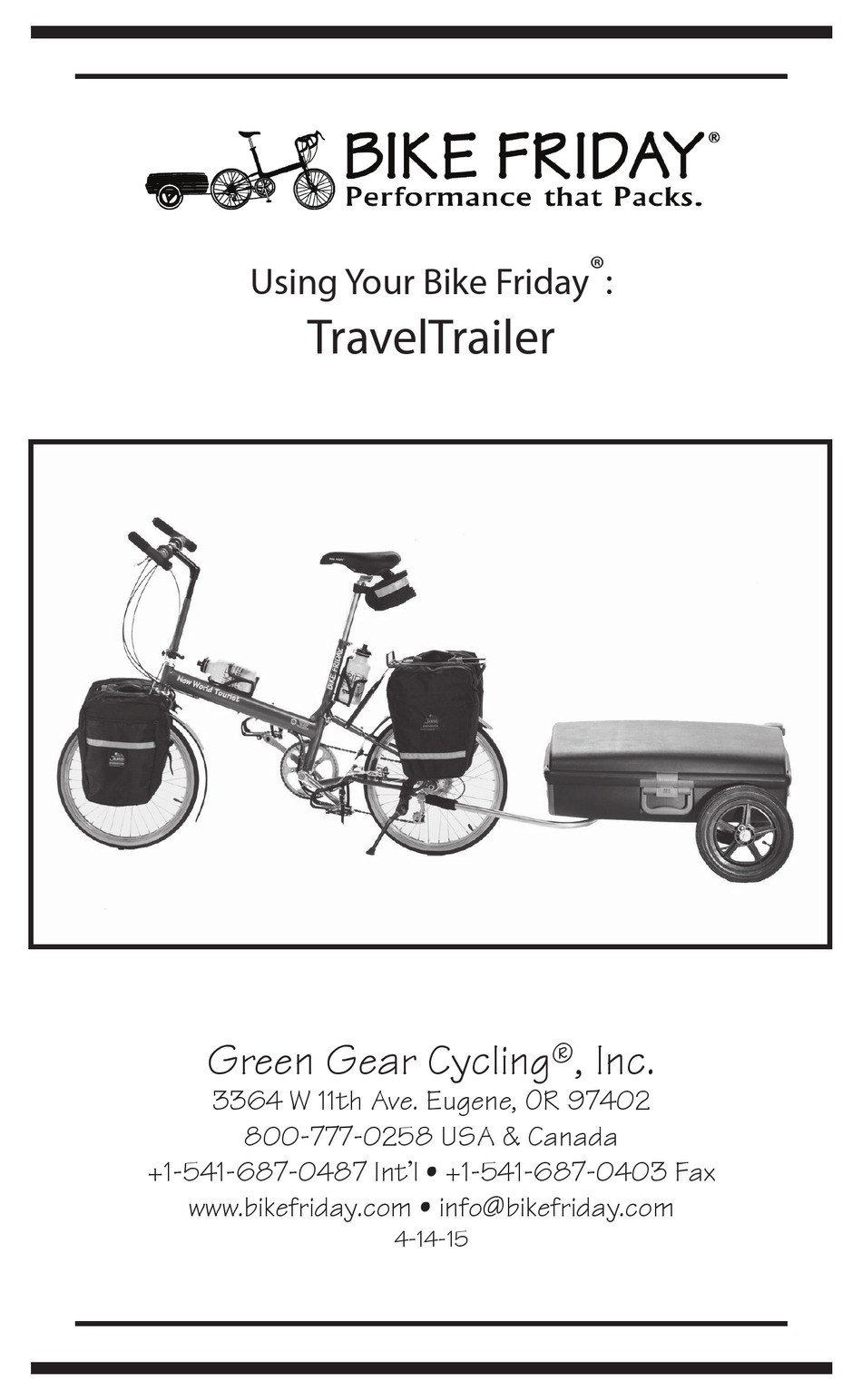 BIKE FRIDAY TRAVELTRAILER MANUAL Pdf Download | ManualsLib