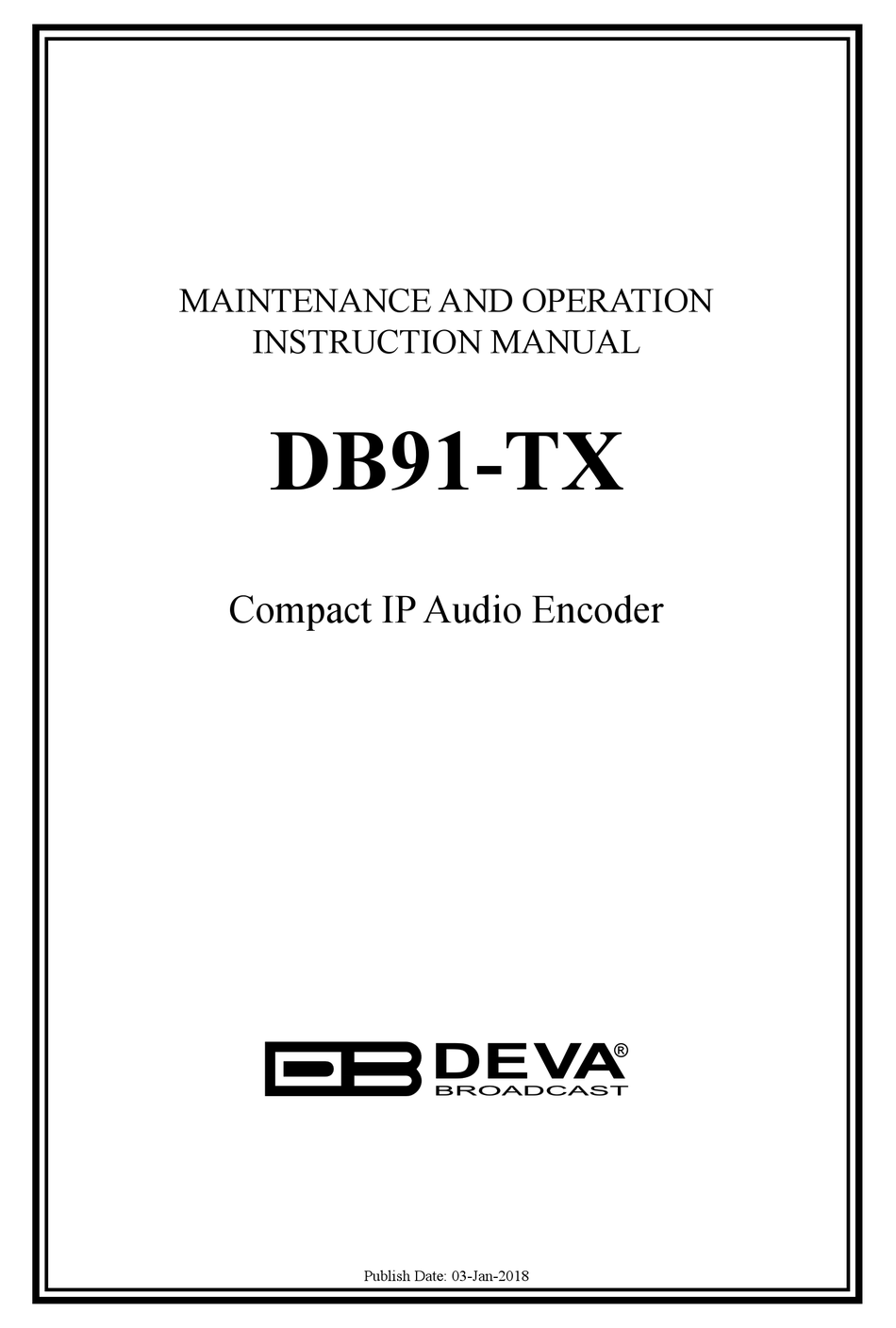 Interface IP Décodeur audio Deva DB91-TX