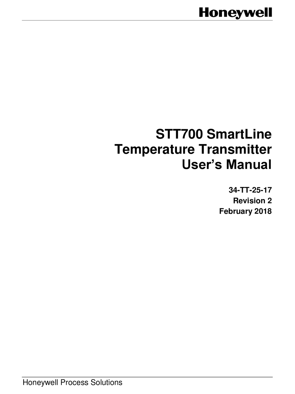 HONEYWELL STT700 SMARTLINE USER MANUAL Pdf Download | ManualsLib