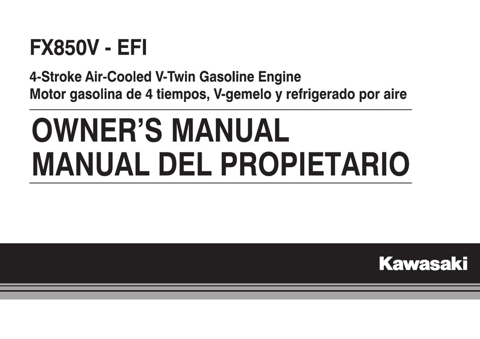 KAWASAKI FX850V-EFI OWNER'S MANUAL Pdf Download | ManualsLib