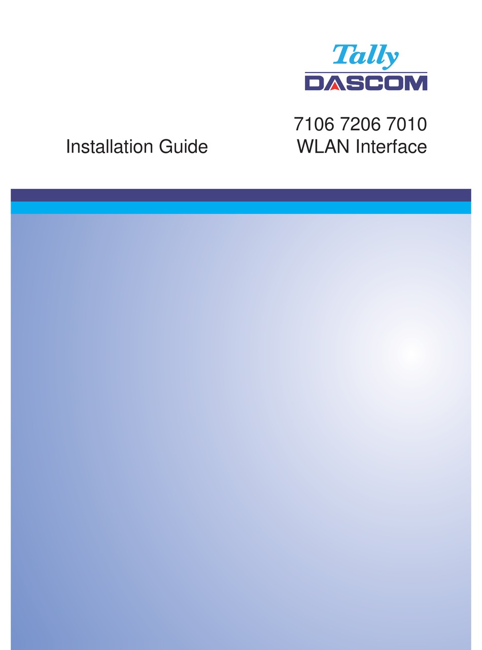 TALLY DASCOM 7106 INSTALLATION MANUAL Pdf Download | ManualsLib