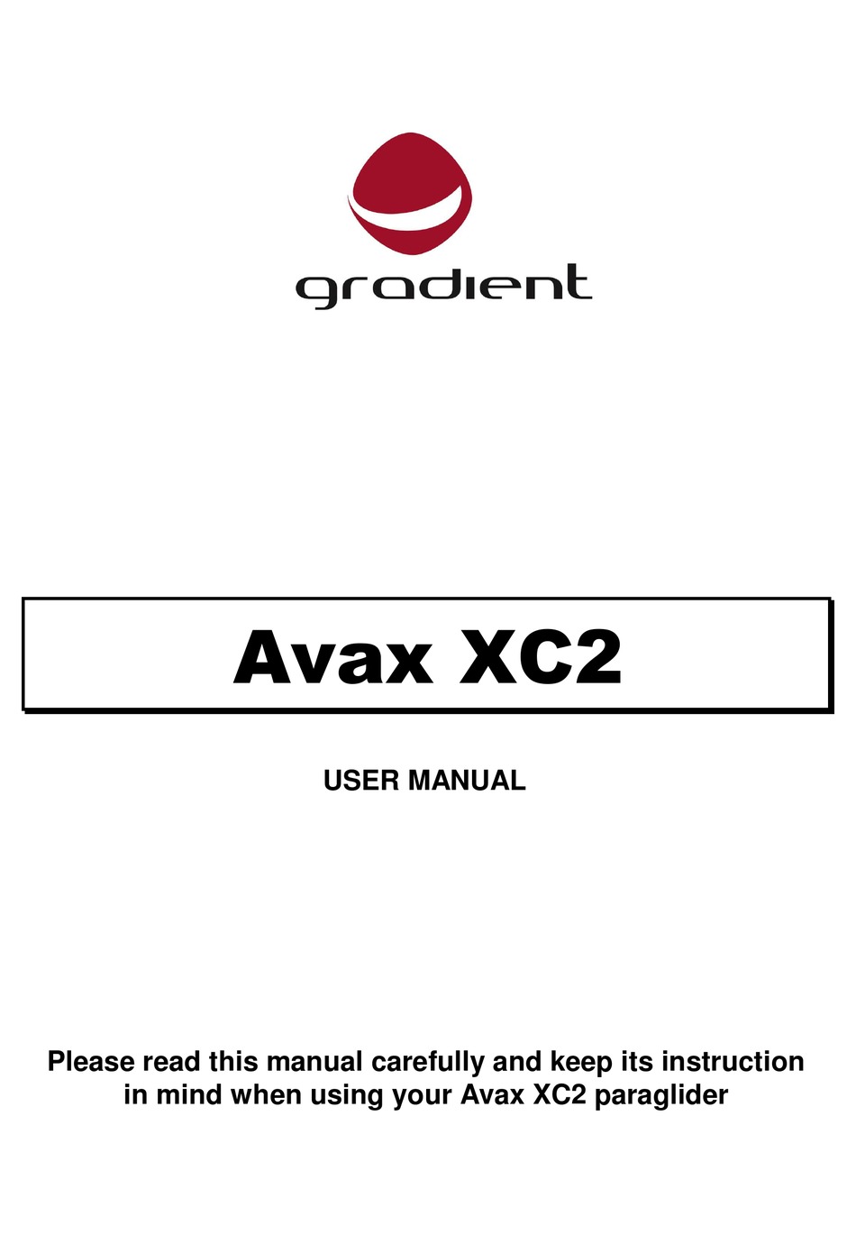 GRADIENT AVAX XC2 USER MANUAL Pdf Download ManualsLib