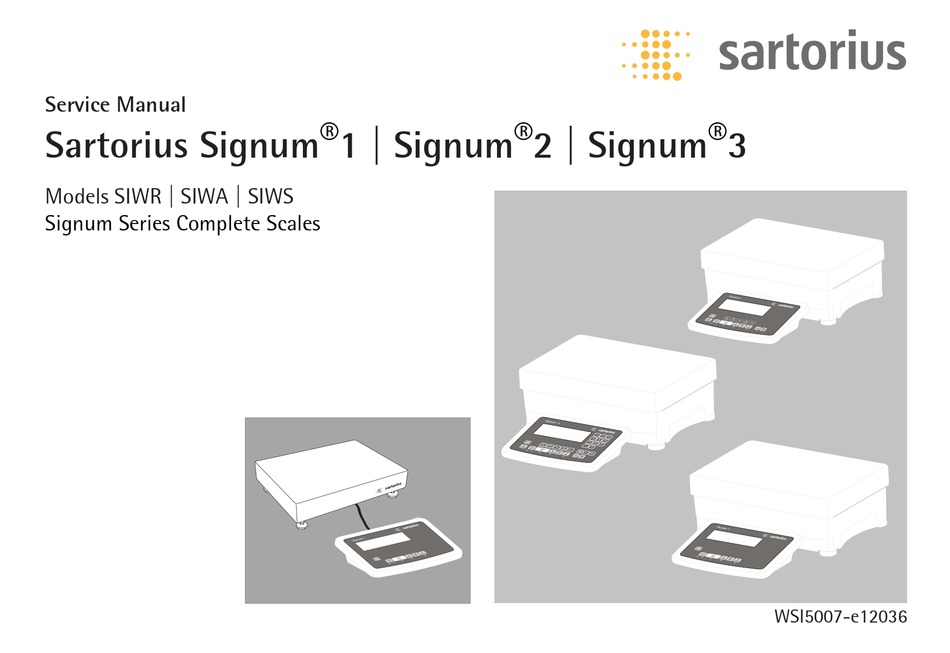 SARTORIUS SIGNUM 1 SERVICE MANUAL Pdf Download ManualsLib