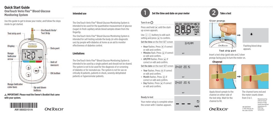 OneTouch Verio Flex® meter. Setting Up Your Meter. 