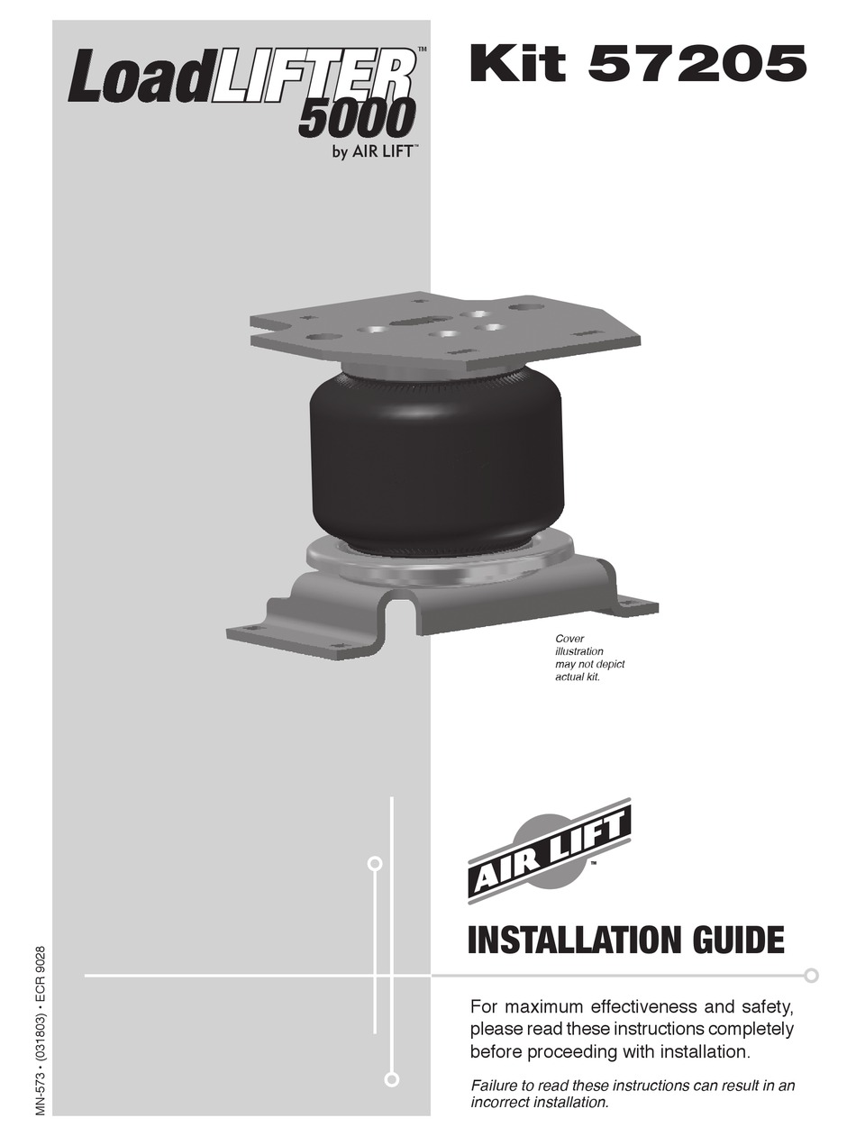 AIR LIFT LOADLIFTER 5000 INSTALLATION MANUAL Pdf Download ManualsLib