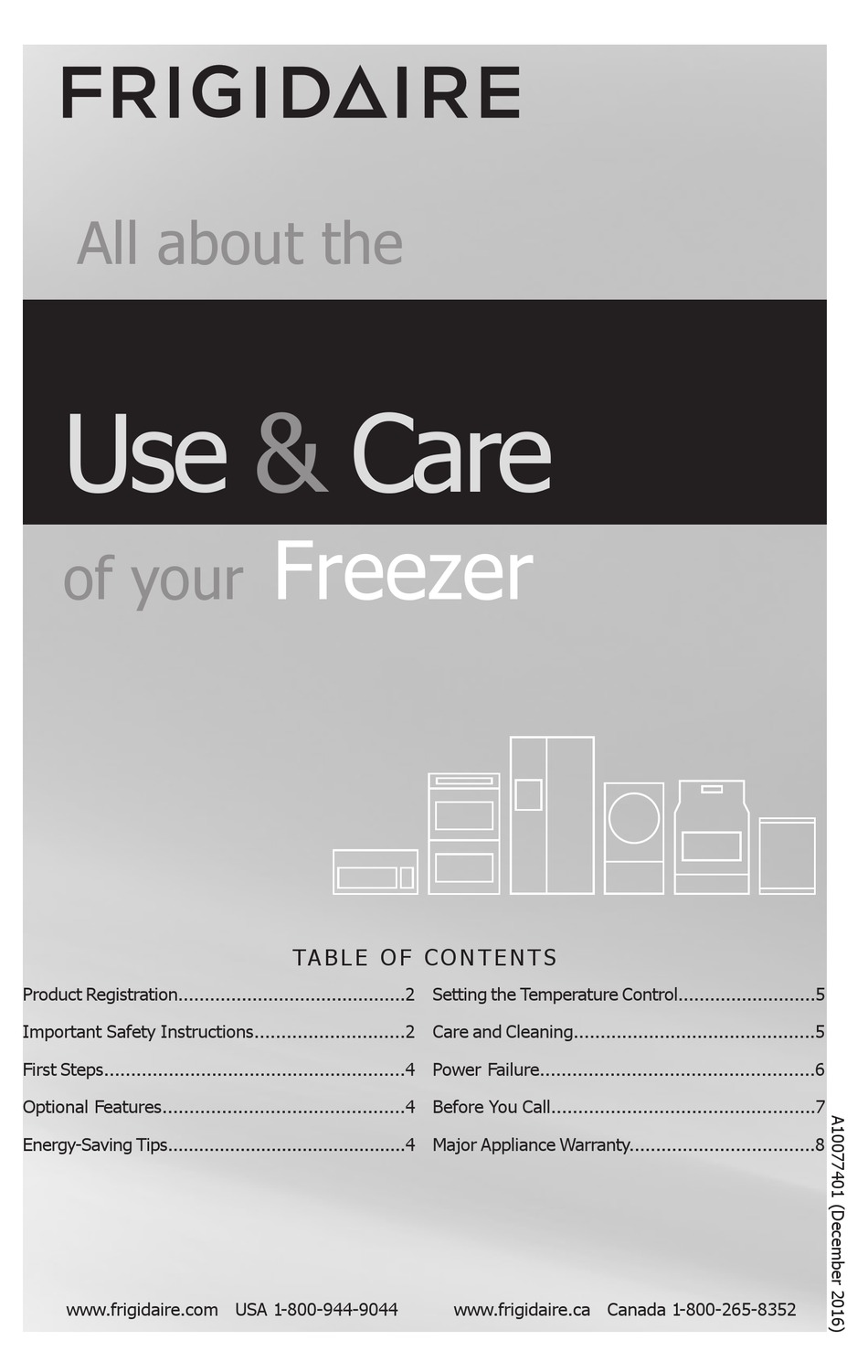 FRIGIDAIRE FFFC07M1TW USE & CARE MANUAL Pdf Download | ManualsLib