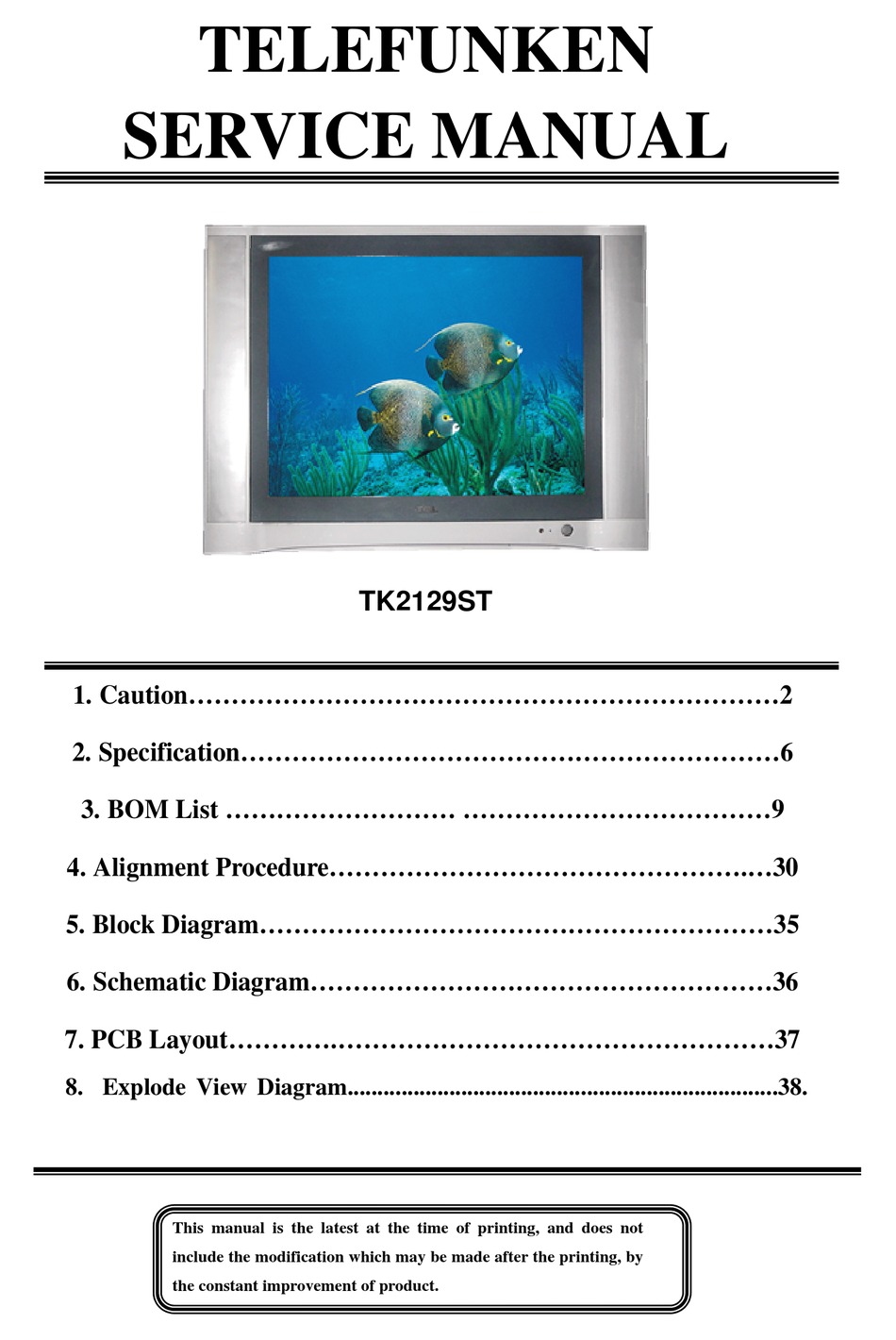 Telefunken Tk2129st Service Manual Pdf Download Manualslib