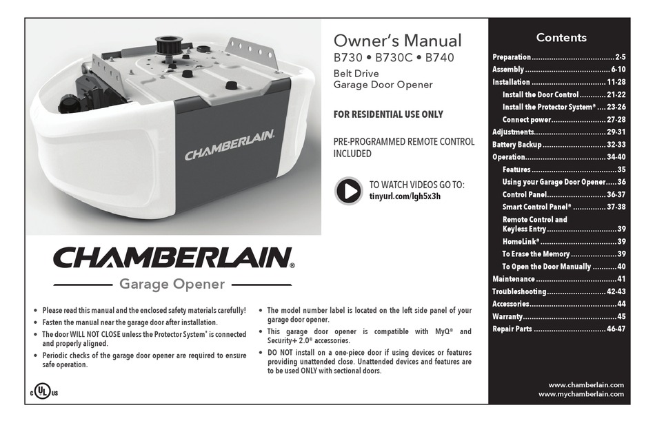 chamberlain b730