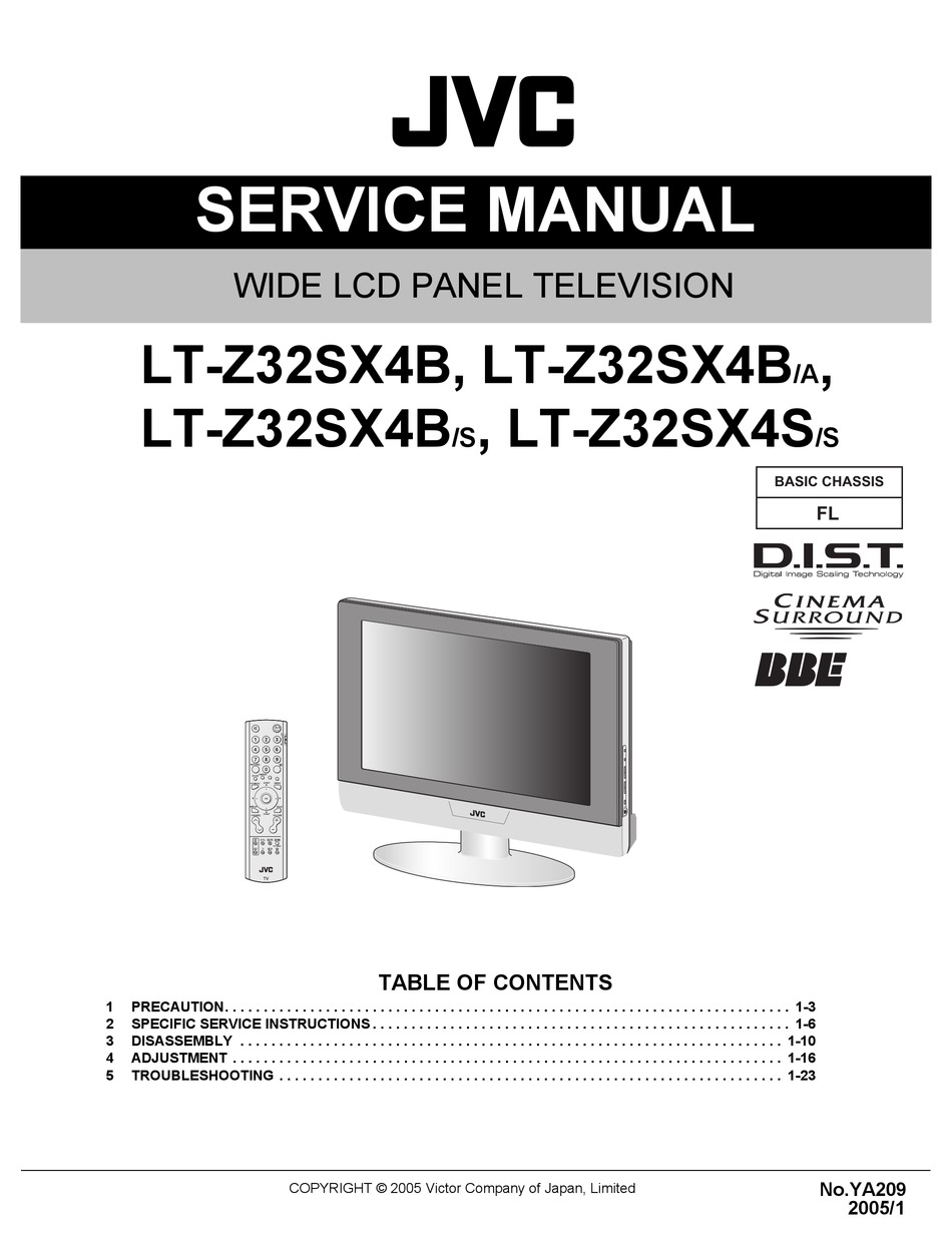 JVC LT Z32SX4B SERVICE MANUAL Pdf Download ManualsLib