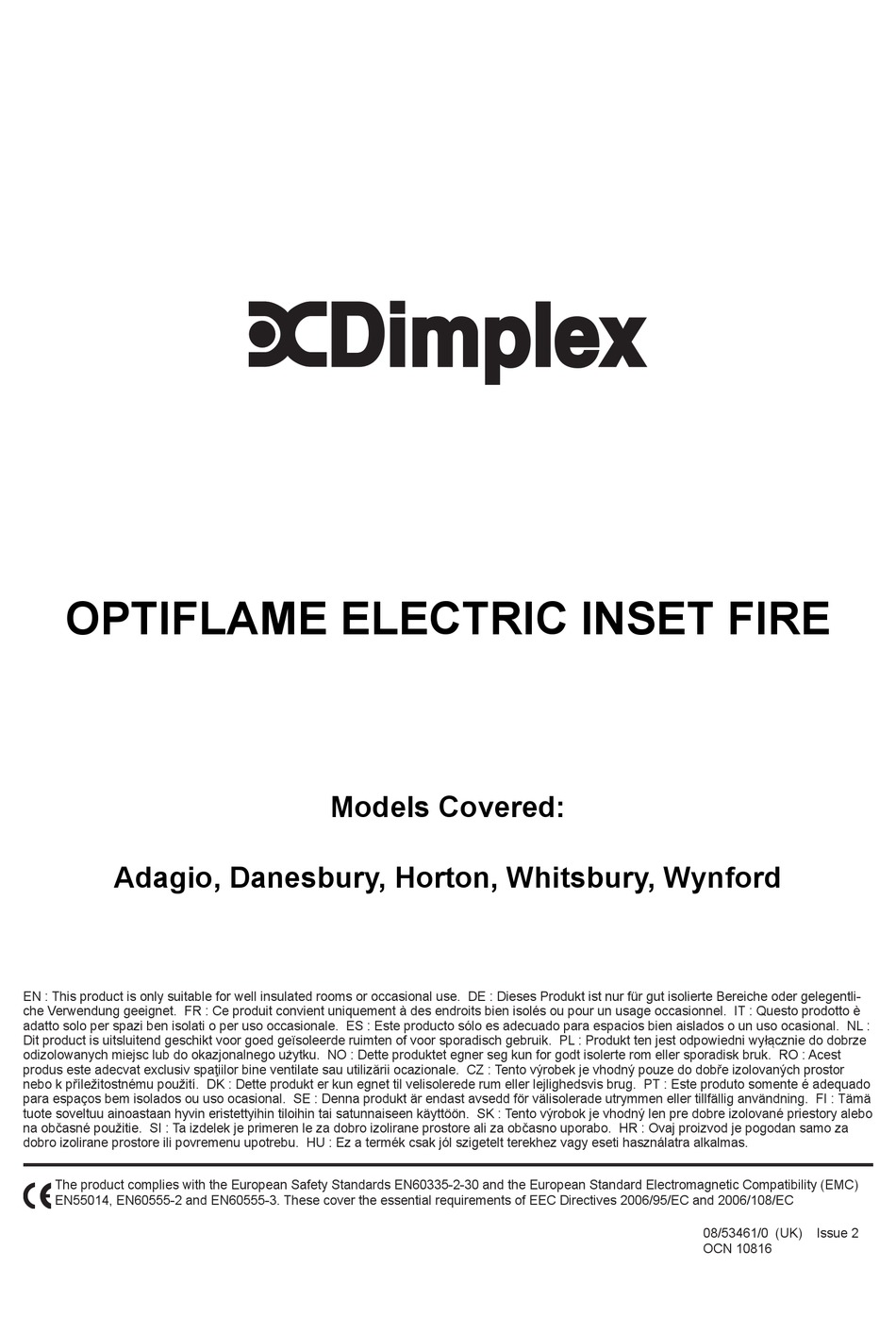 DIMPLEX ADAGIO USER INSTRUCTIONS Pdf Download | ManualsLib