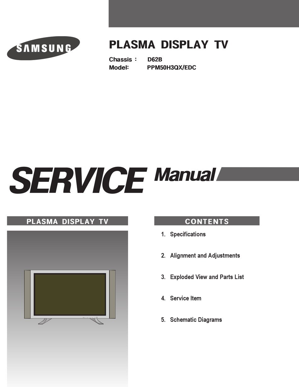 Samsung Ppm50h3qx Edc Service Manual Pdf Download Manualslib