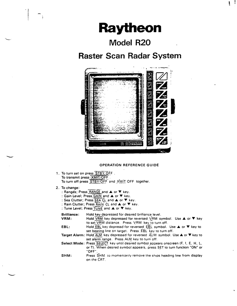 RAYTHEON R20 OPERATION/REFERENCE MANUAL Pdf Download ManualsLib