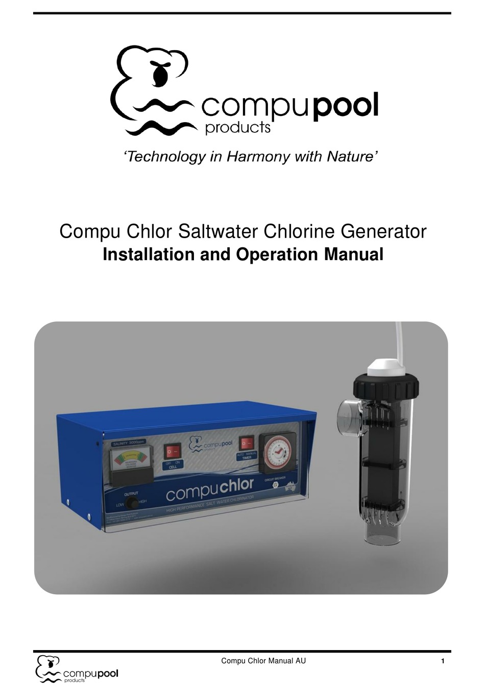 COMPUPOOL PRODUCTS COMPU CHLOR INSTALLATION AND OPERATION MANUAL Pdf