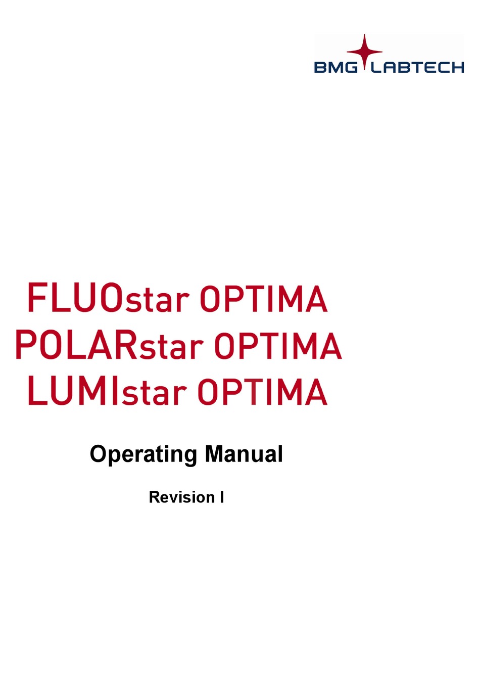BMG LABTECH FLUOSTAR OPTIMA OPERATING MANUAL Pdf Download ManualsLib