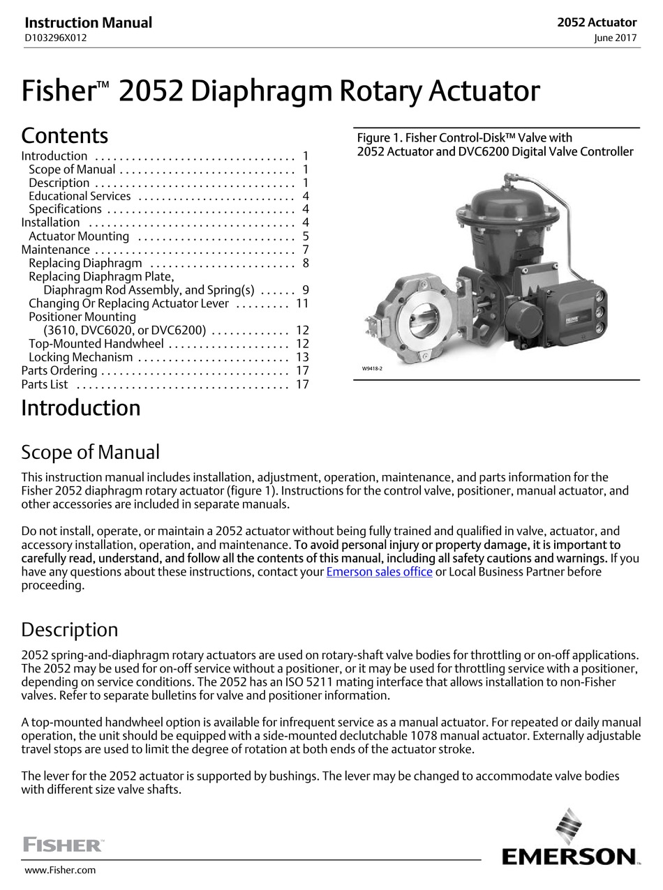 EMERSON FISHER 2052 INSTRUCTION MANUAL Pdf Download | ManualsLib