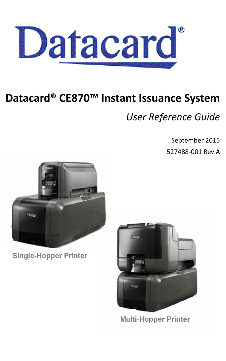 DATACARD CE870 USER REFERENCE MANUAL Pdf Download ManualsLib