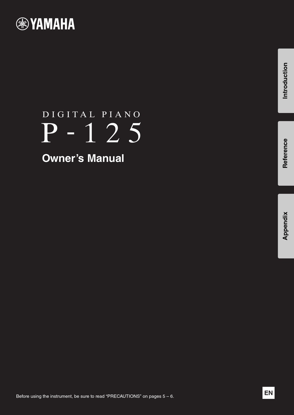 Yamaha P 125 Owner S Manual Pdf Download Manualslib