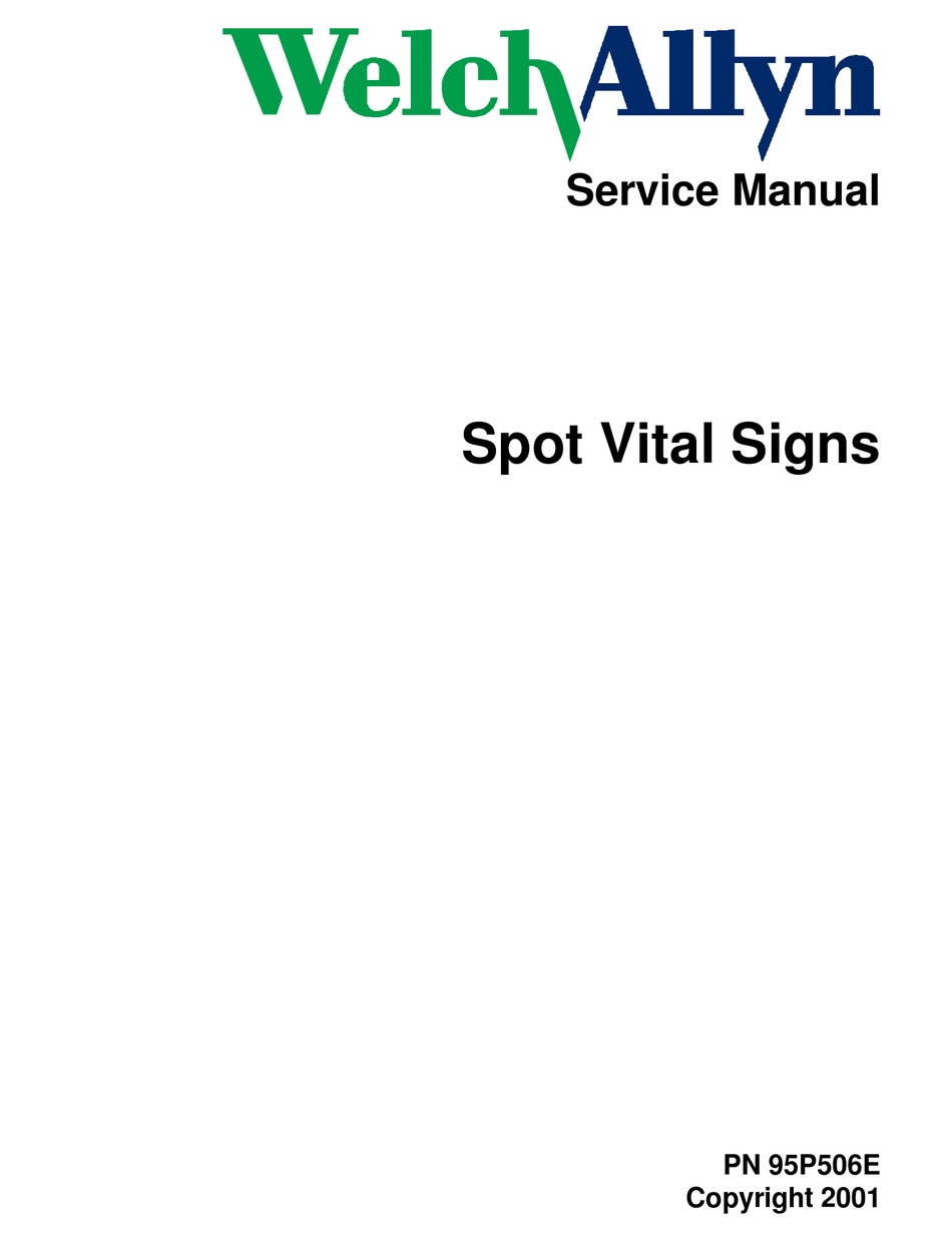 welch allyn spot vital signs lxi manual