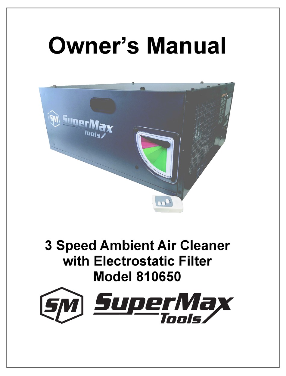 SUPERMAX 810650 OWNER'S MANUAL Pdf Download ManualsLib