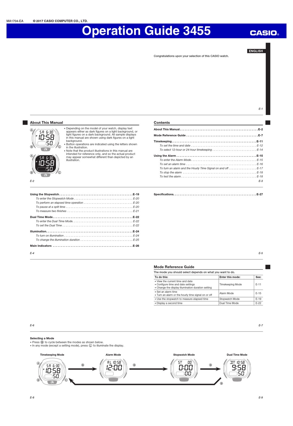 Casio 3455 Operation Manual Pdf Download Manualslib