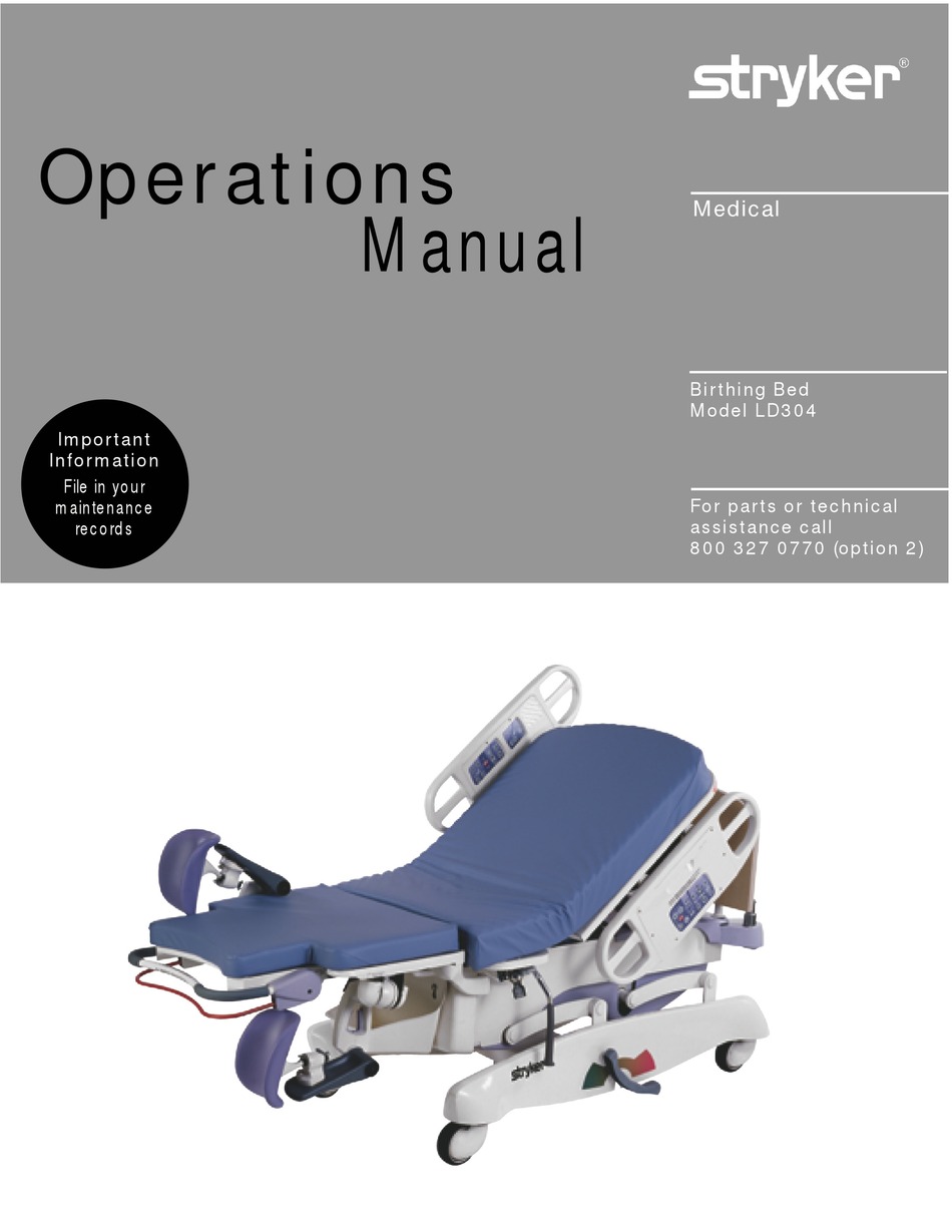 STRYKER LD304 OPERATION MANUAL Pdf Download ManualsLib