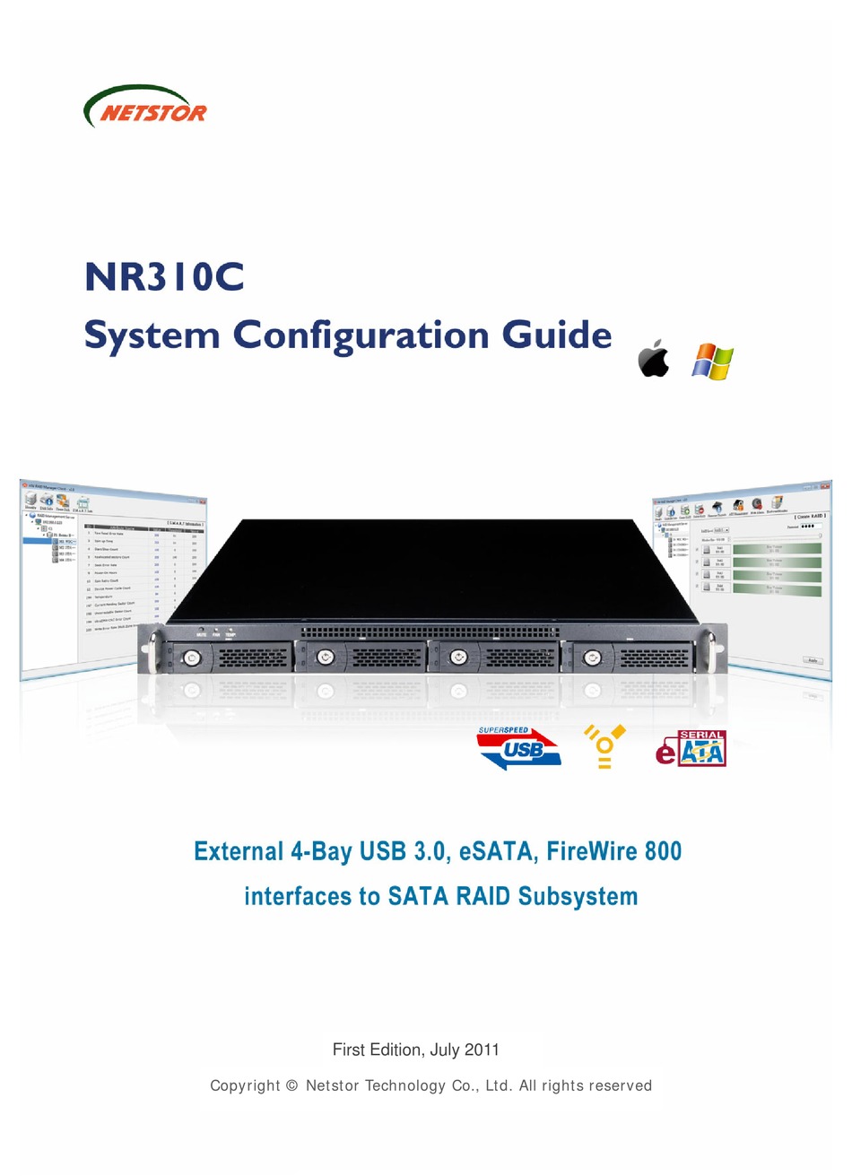 NETSTOR NR310C SYSTEM CONFIGURATION MANUAL Pdf Download ManualsLib