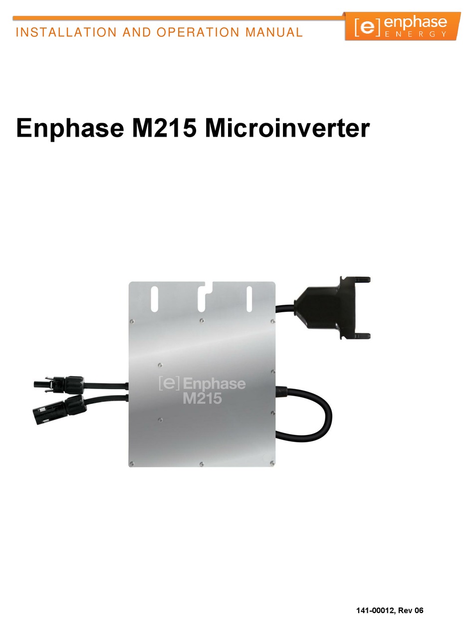 Enphase Micro Inverter M215 Wiring Diagram Wiring Diagram