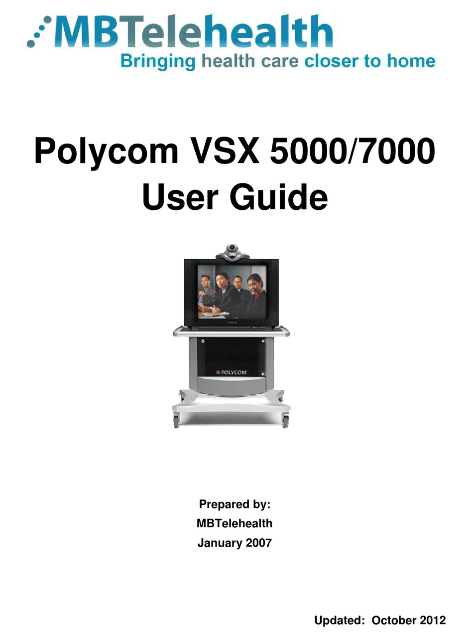 MBTELEHEALTH POLYCOM VSX 5000 USER MANUAL Pdf Download | ManualsLib