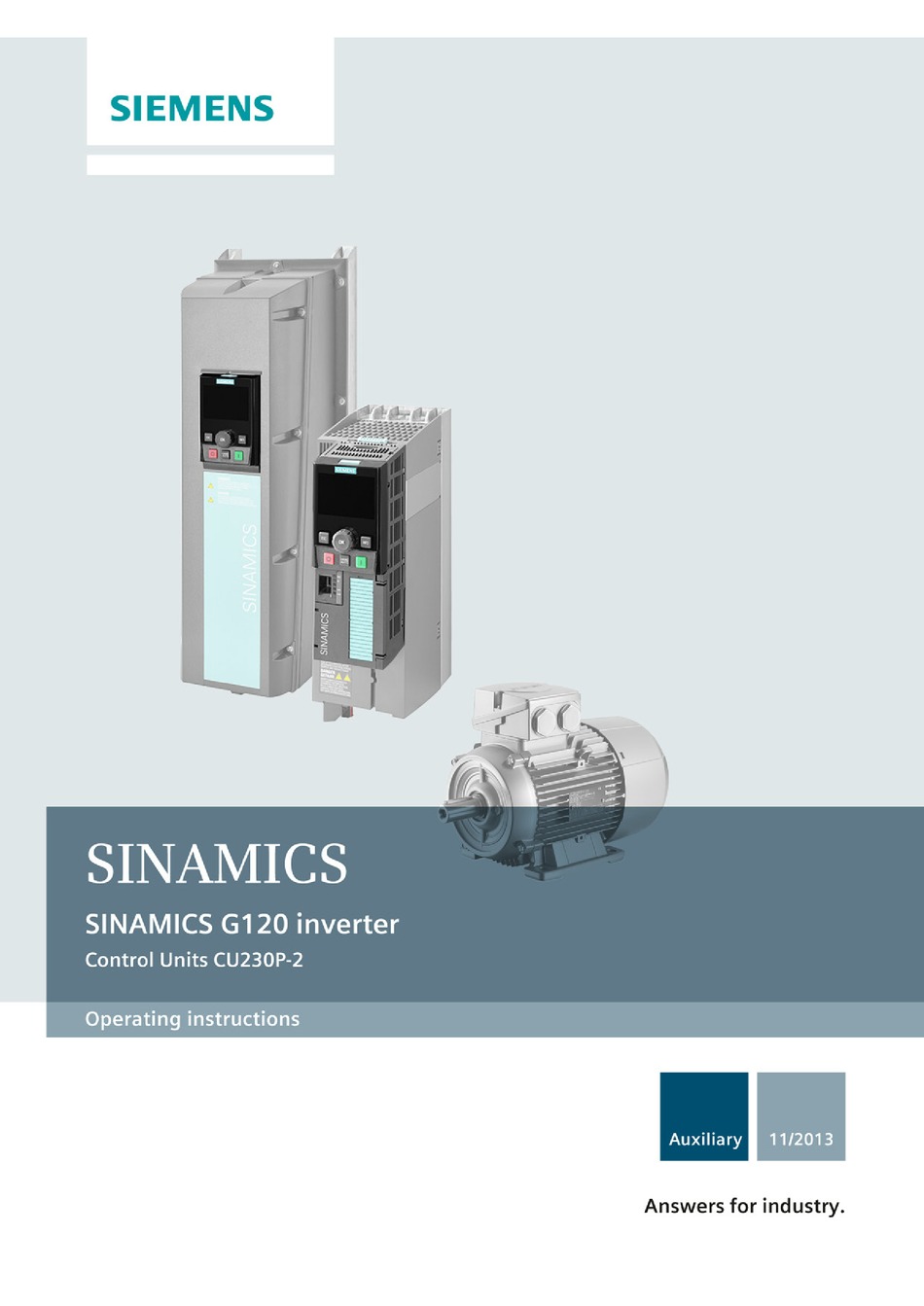 SIEMENS SINAMICS G120 ORIGINAL INSTRUCTIONS MANUAL Pdf Download ...