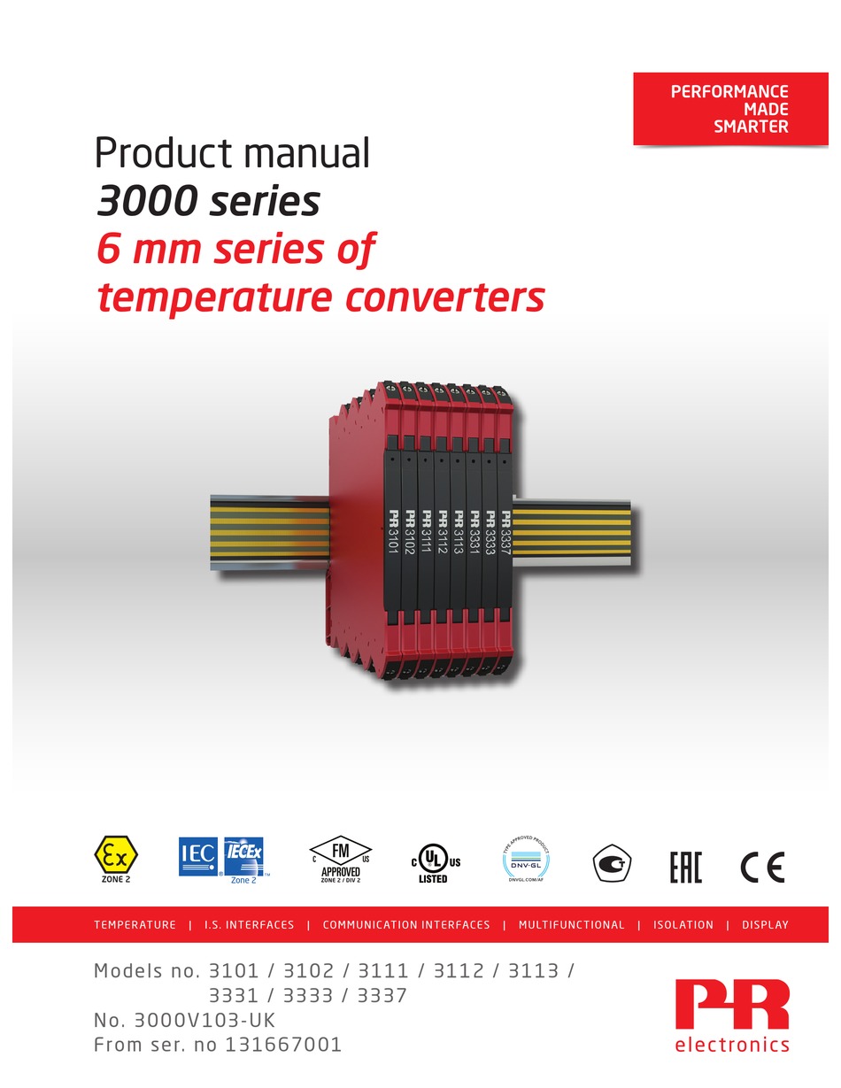 PR ELECTRONICS 3101 PRODUCT MANUAL Pdf Download ManualsLib