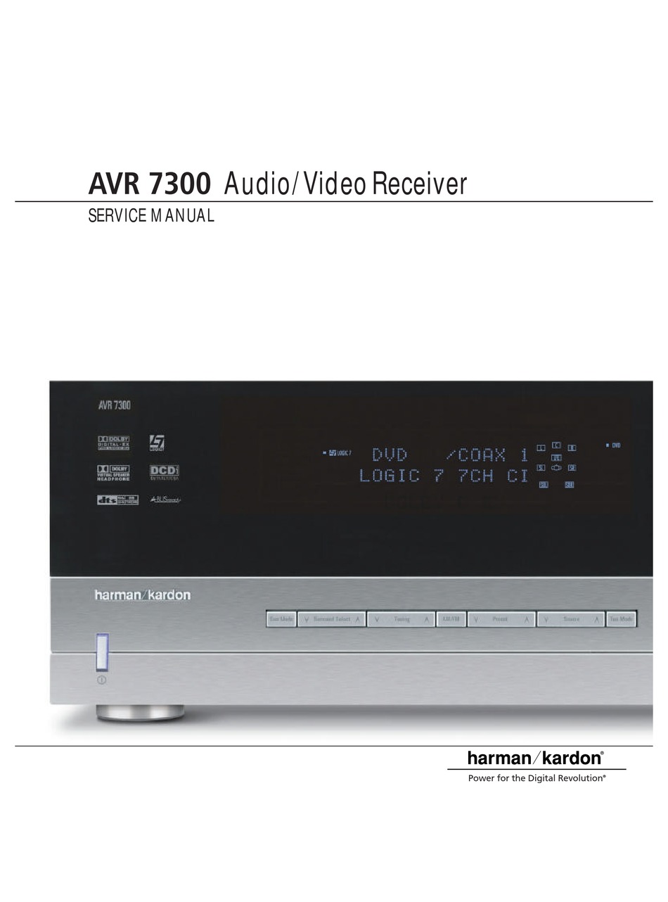 HARMAN KARDON AVR 7300 SERVICE MANUAL 