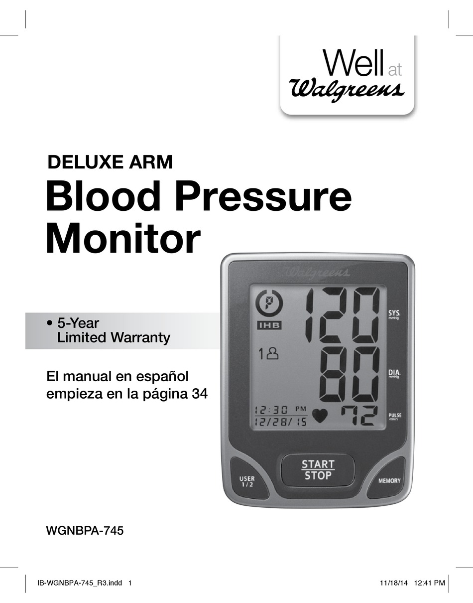 WGNBPA-240BT  Walgreens Blood Pressure Monitors