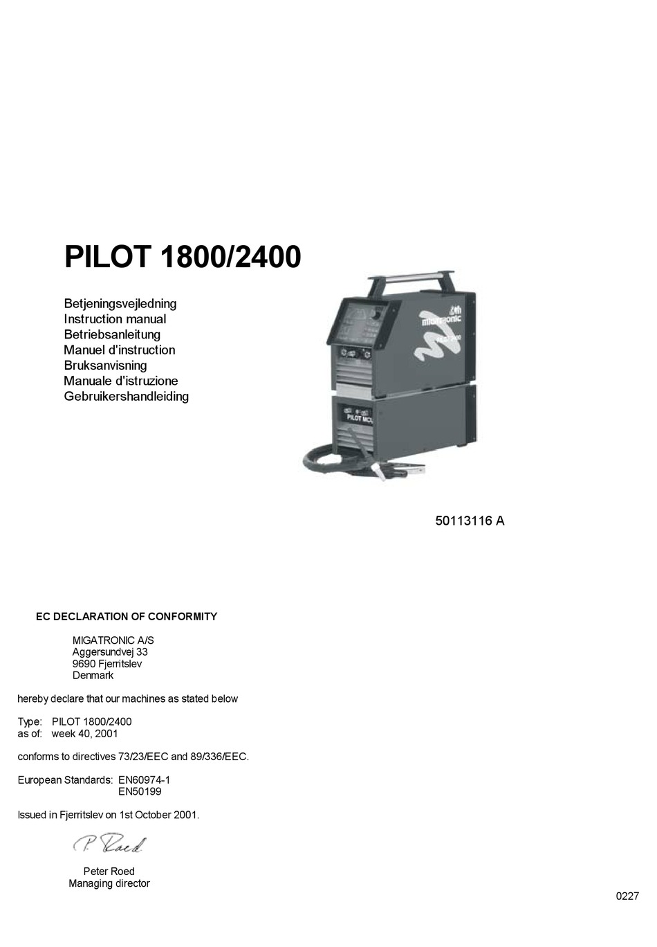 Maintenance - PILOT 1800 Instruction [Page 5] | ManualsLib