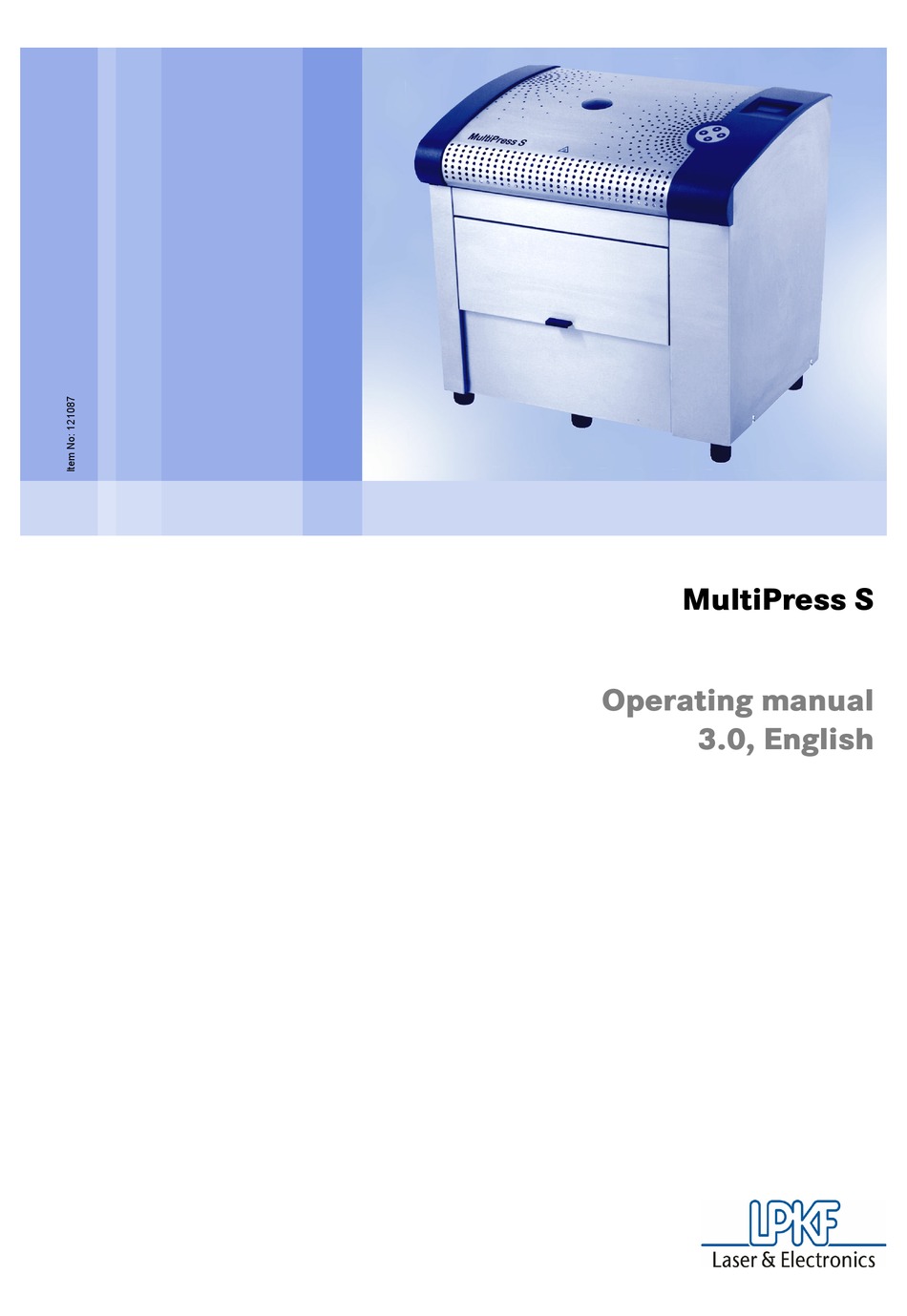 LPKF MULTIPRESS S OPERATING MANUAL Pdf Download ManualsLib