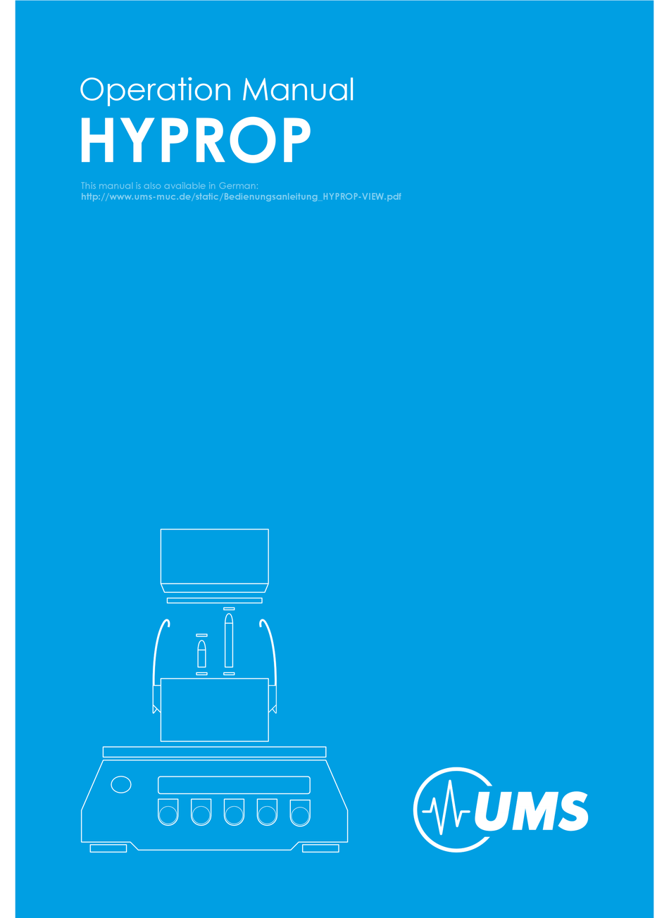 UMS HYPROP OPERATION MANUAL Pdf Download ManualsLib