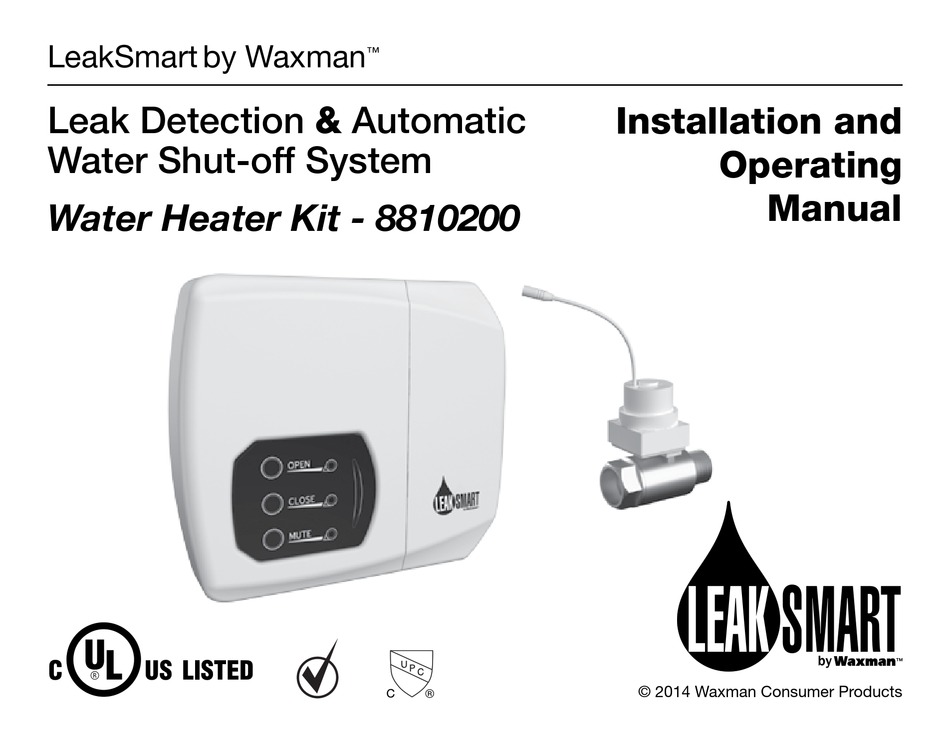 Waxman # 8810200P Automatic Water Shut Off System Water