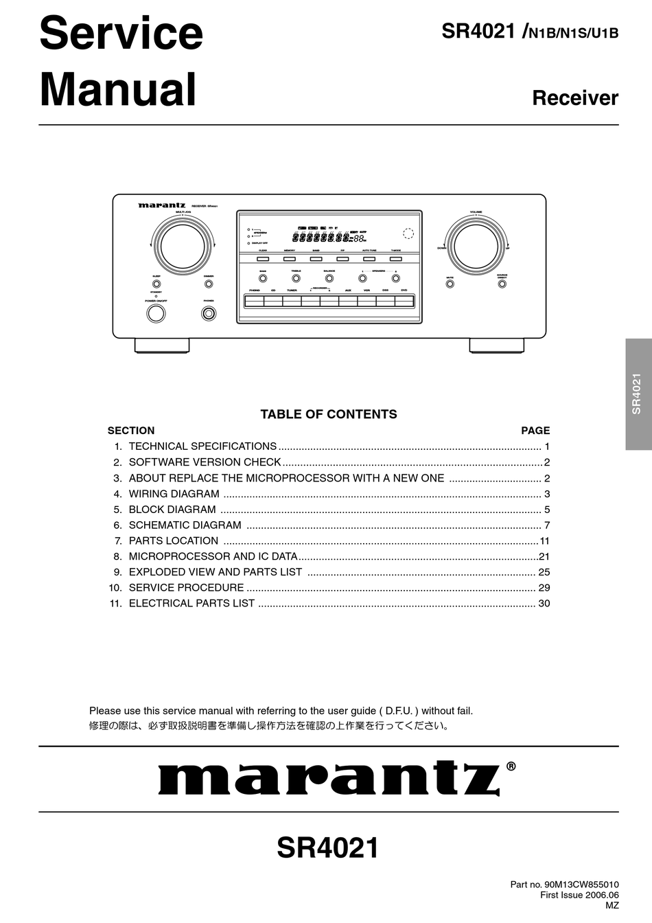 Marantz Sr4021 Service Manual Pdf Download Manualslib