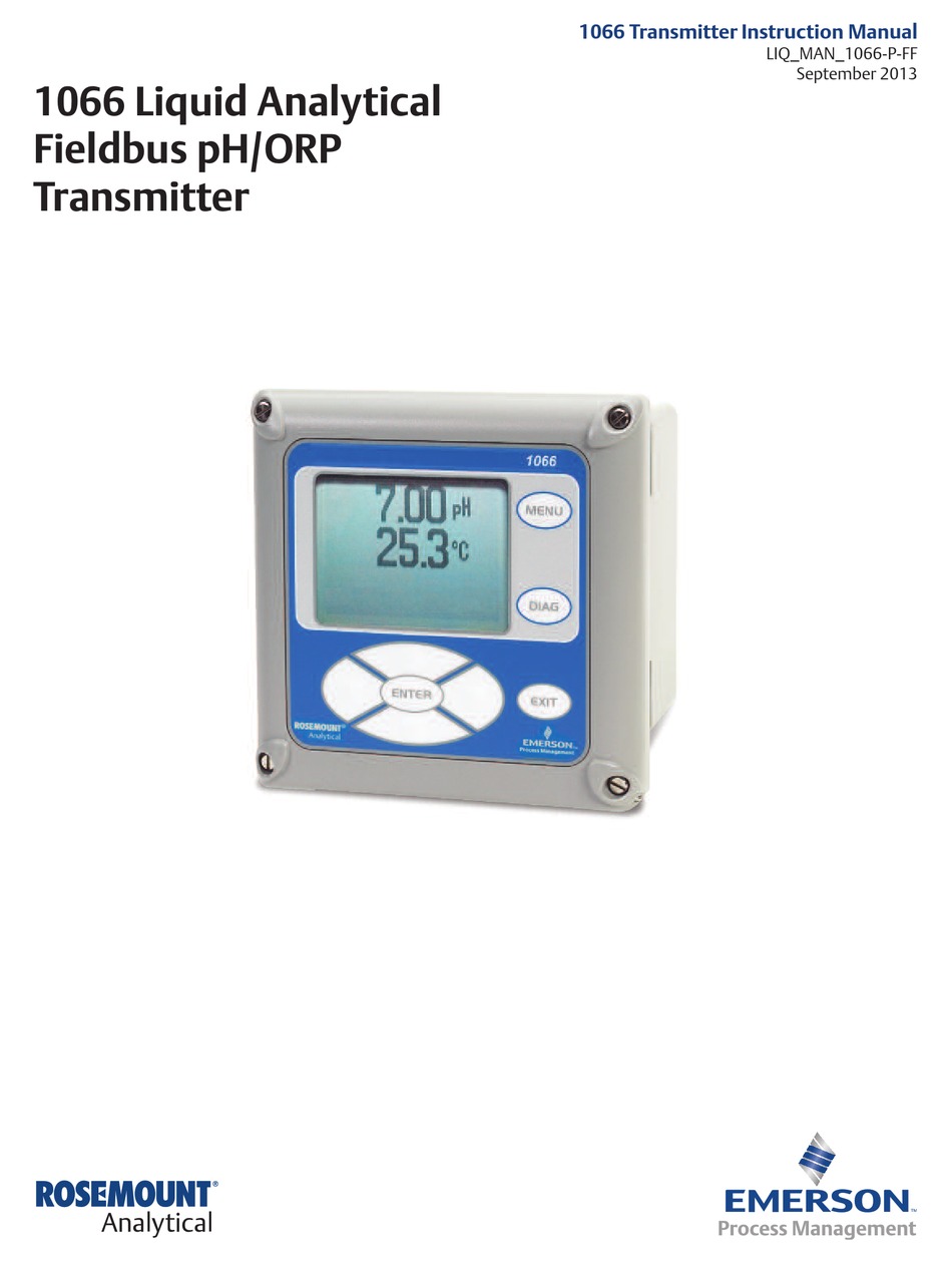 EMERSON ROSEMOUNT 1066 INSTRUCTION MANUAL Pdf Download | ManualsLib